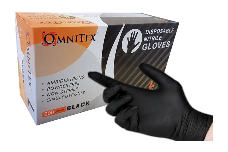 Guantes de nitrilo negros
